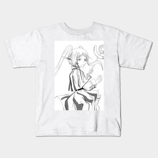 sousou no the immortal elf in magic caster mage ecopop art Kids T-Shirt